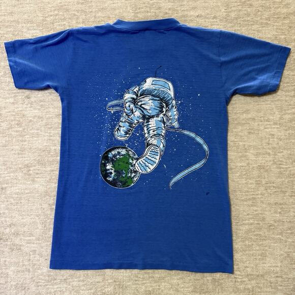 Vintage NASA Kennedy Space Center Rocket Ship T Shirt Man Earth Single Stitch - Picture 11 of 12